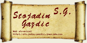 Stojadin Gazdić vizit kartica